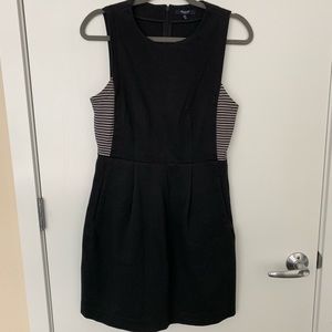 Black and White Madewell Dress with Side Detailing
